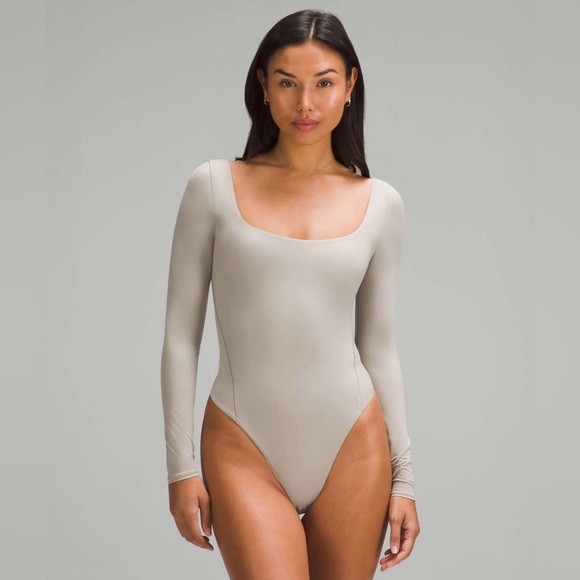 lululemon athletica Tops - Lululemon wunder-most ultra soft nulu square neck long sleeve bodysuit medium
